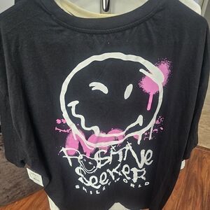 Kids Black and Pink Graphic Tee